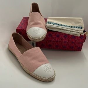 Tory Butch size 8 slip ons.  Light pink.
